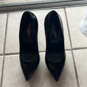 Black Yves Saint Laurent stilletos